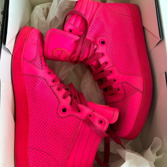 Authentic Gucci GG Coda HighTop Sneaker size 8.5men unisex women size:10.5 $365